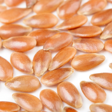 Brown Linseeds Close-Upの写真素材