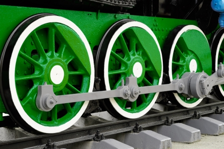 Wheels of Vintage Steam Locomotiveの写真素材