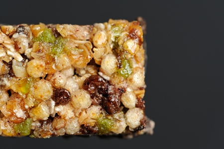 Snack Muesli  Granola  Bar Close-Upの写真素材