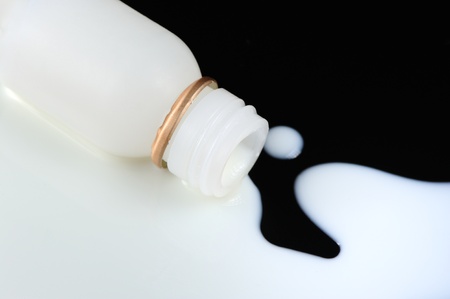 Suspension (Liquid Medicine) Spilled Out of Bottleの写真素材