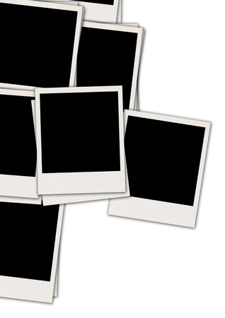 Blank Photos on White Backgroundの写真素材