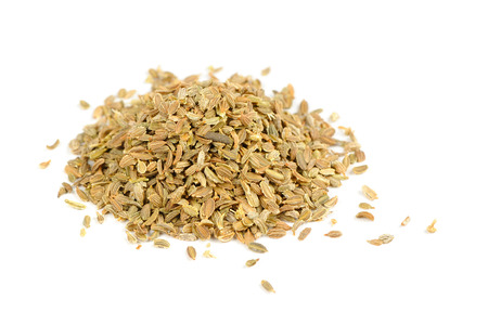 Lettuce Seeds Isolated on White Backgroundの写真素材
