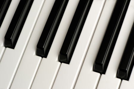 Black and White Piano Keysの写真素材