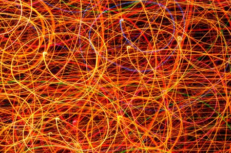 Long Exposure Curved Lines from Light Garland