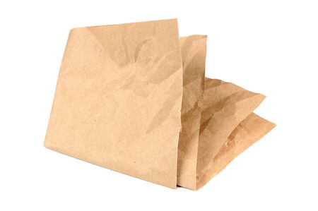 Folded Paper Isolated on White Background