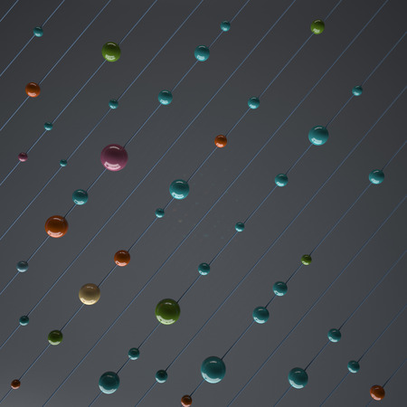 3D Beads on String Backgroundの写真素材