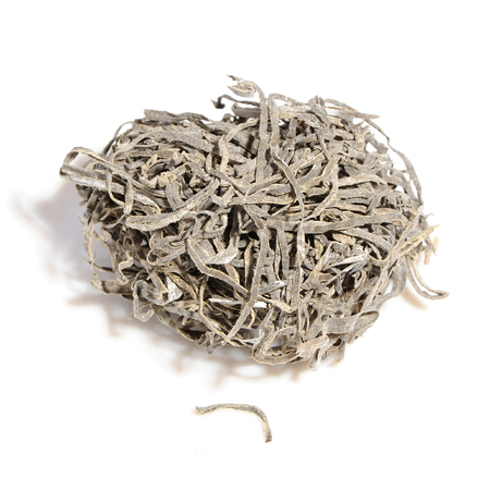 Dried Laminaria (Kelp) Isolated on White Backgroundの写真素材