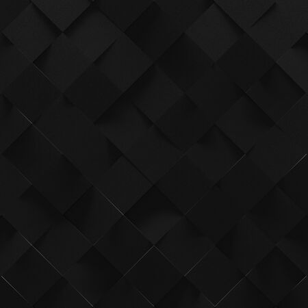 Black Square Tiled Background (3D Illustration)の写真素材