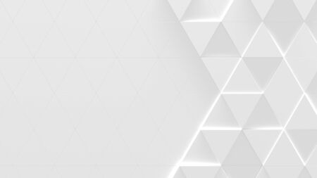 White Triangle Background With Copy Space (3D Illustration)