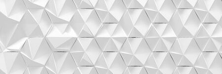 White Wide Futuristic Background (Website Head) (3d illustration)の写真素材
