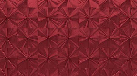 Red Tiled Panel Background (3D Illustration)