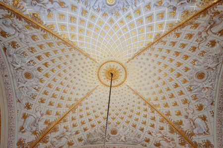 Saint Petersburg, Russia - June 14, 2016: Vaulted ceiling in the hall of Peter the Great in the Hermitage museumのeditorial素材