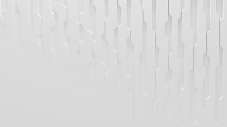 A sleek 3D illustration featuring a white techno-style background with ample copy space, ideal for modern and innovative designs that emphasize clarity and advanced technologyの写真素材