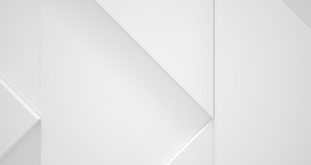 Clean, minimalist design with sharp geometric shapes and a light grey background, conveying a professional and futuristic aestheticの写真素材