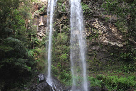 waterfall from below