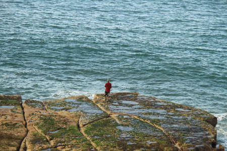 man by the seaの写真素材