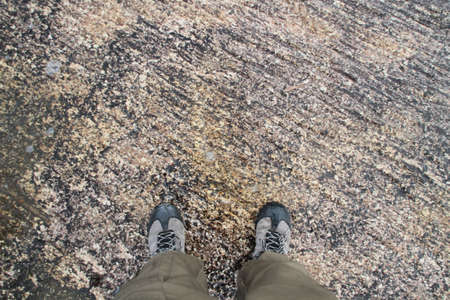Feet on granite