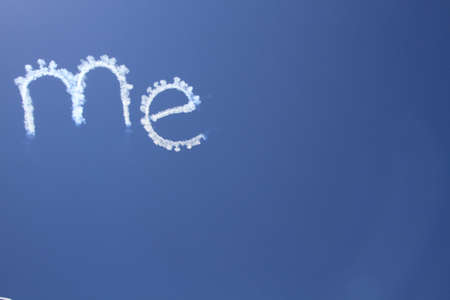 ME in the skyの写真素材