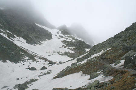Snow covered mountains の写真素材