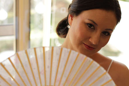 Seductive smileの写真素材