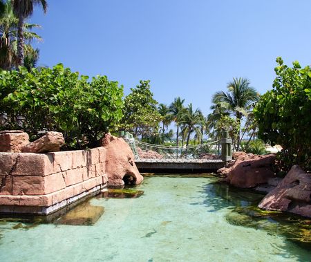 Luxury tropical hotel and resortの写真素材