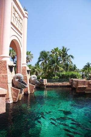 Luxury tropical hotel and resortの写真素材