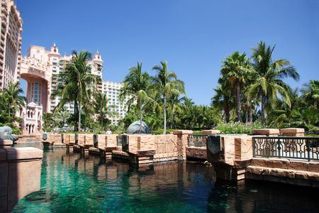 Luxury tropical hotel and resortのeditorial素材