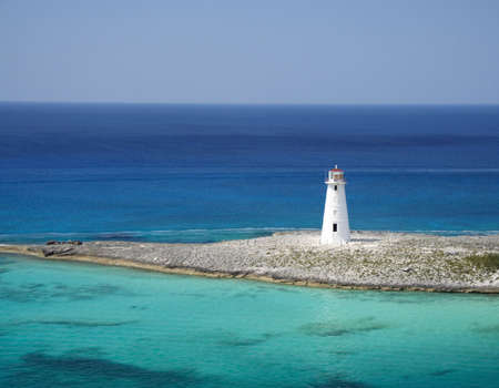 Lighthouse on a caribbean islandの写真素材