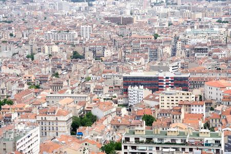 Roof panorama of an european town