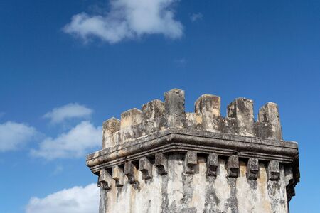Detail of a caribbean historical fortressの写真素材
