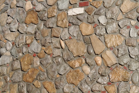 Cobblestone Wall Backgroundの写真素材