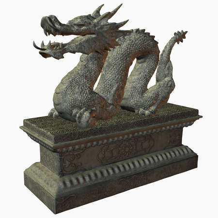 Asian Dragon Statueの写真素材