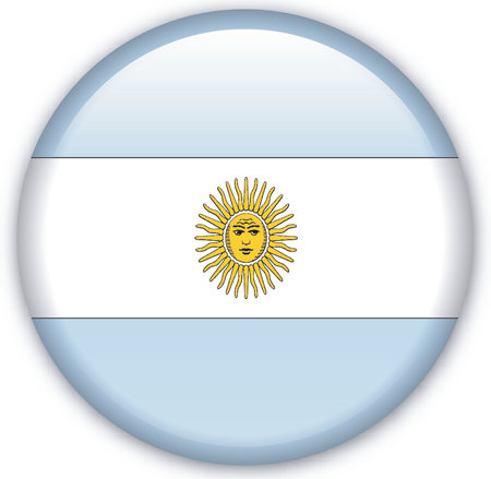Button with flag from Argentina - Vector Formatのイラスト素材