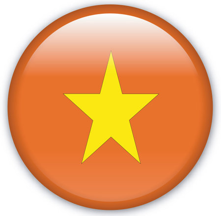 Button with Flag from Vietnam - Vector Formatvのイラスト素材