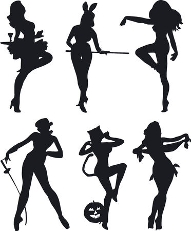 Sexy Silouettes - Vector Formatのイラスト素材