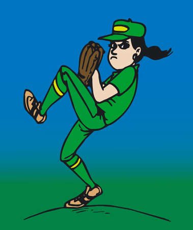 Illustration of an Toonimal Woman - Vectorのイラスト素材