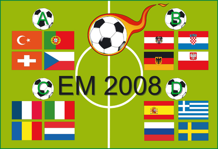 European soccer championship 2008 - Illustration Vectorのイラスト素材