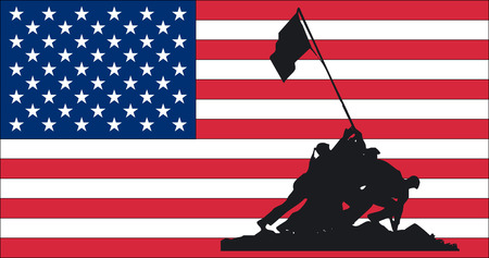 4th July Flag - Illustration Vector Formatのイラスト素材