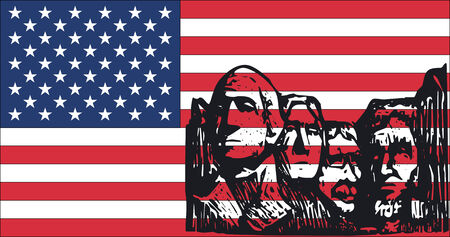 4th July Flag - Illustration Vector Formatのイラスト素材