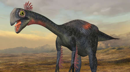Gigantoraptor erlianensis-3D Dinosaurの写真素材