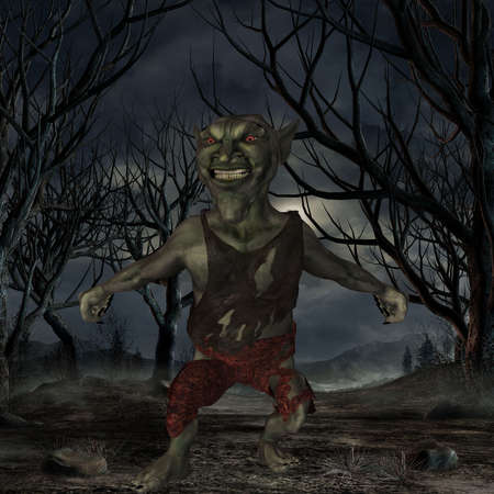 3D Render of an Goblin-Fantasy Figureの写真素材