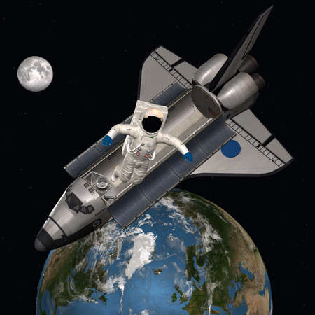 Astronaut in outer space 
