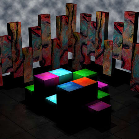 Abstract 3D Roomの写真素材