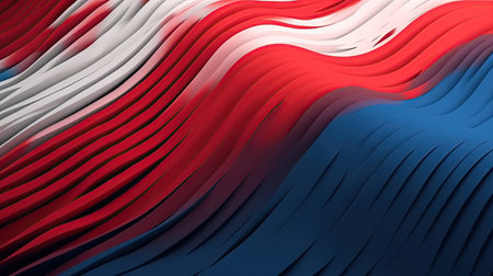 3d rendering of russian flag waving in the wind with foldsの素材