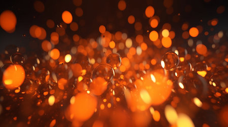 3d rendering of abstract background with bokeh defocused lightsの素材