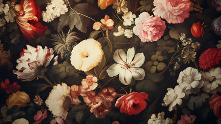 floral background - vintage effect style picture with space for your textの素材