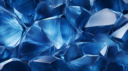 abstract blue crystal background, 3d render, computer digital illustrationの素材