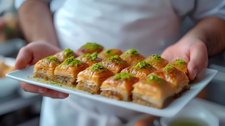 Baklava or baklava is a traditional Turkish dessertの素材