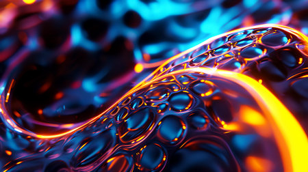 abstract background with bokeh defocused lights and shadow, 3d illustrationの素材