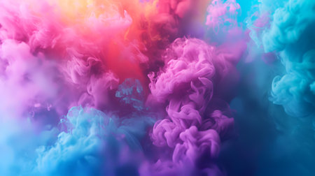 Colorful cloud of smoke. Abstract background. 3D rendering illustrationの素材
